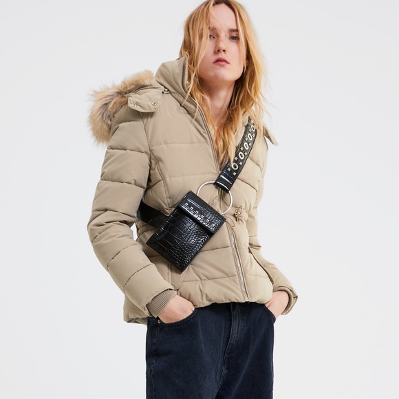 zara hooded puffer